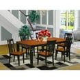 thumbnail image 2 of East West Furniture 7  PcTable  and  chair  set  with  a  Table  and  6  Dining  Chairs  in  Black  and  Cherry, 2 of 4