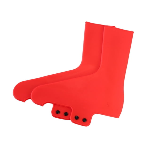 2 fundas para zapatos de ciclismo, antideslizantes, fáciles de usar. Rojo M