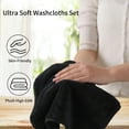 thumbnail image 4 of Jessy Home 24 Pack Black Washcloths for Bathroom 13x13 Inch Ultra Soft Hand Face Towels, 4 of 10