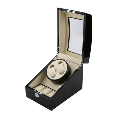 CNMODLE Automatic Rotation Silent 2+3 Watch Winder Case Display Box Luxury Storage Holder Organizer Case Great Gift
