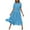 Blue, variant on WIZUTIZ Beach Dresses for Women Leisure Plus Size with Liner Pleated Flowy Solid Pleated Dress Short Sleeve Round Neck Pleated Dress for Teen Girls Midi Dress Thin Dress Black