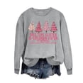 thumbnail image 2 of Lovskoo Novelty Christmas Sweatshirt for Women Casual Printed Long Sleeve Pullover Tops Blouse Sweatshirt Gray, 2 of 5