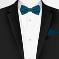 thumbnail image 2 of Jacob Alexander Men's Pre-Tied Banded Adjustable Solid Color Bow Tie - Pacific Blue, 2 of 4