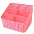 thumbnail image 1 of Imitación Ratán Diseño Cosméticos Mando A Distancia Caja Almacenaje Cesto - Rosa, 17.3 x 13.4 x 13.7 cm (L*An*Al) Unique Bargains Caja de Almacenamiento, 1 of 7