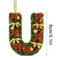 thumbnail image 2 of DAMAI 2026 New 26 Christmas Letter Ornaments with Bow Berry Pinecone Christmas ball, 2D Initial Ornaments for Christmas Tree, Personalized Name Decorations with Alphabet Letters for Holiday Decor, 2 of 5