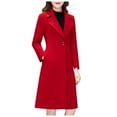 thumbnail image 1 of Manteau Coupe-Vent Long Double Trench pour Femmes Veste Ajustée, 1 of 6