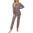 thumbnail image 2 of Ekouaer Womens Jogger Pajama Sets Long Sleeve Sleepwear Round Neck Nightwear Soft Pjs Lounge Sets with Pockets, 2 of 6
