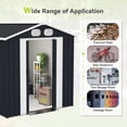 thumbnail image 3 of 8x6 FT Outdoor Storage Shed, Metal Tool Shed with Lockable Doors, Air Vents, Clear Window for Backyard Garden Patio, 3 of 9