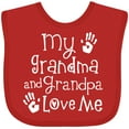 thumbnail image 3 of Inktastic Grandma Grandpa Love Me Girls Boys or Girls Baby Bib, 3 of 4
