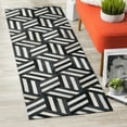 thumbnail image 2 of SAFAVIEH Studio Leather Braiden Geometric Runner Rug, Ivory/Black, 2'3" x 8', 2 of 6