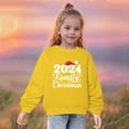 thumbnail image 4 of Tenue de Noël pour Garçons et Filles, Chandail en Coton à Col Rond avec Lettres Imprimées, Chandail à Manches Longues, Hauts de Fête de Noël 2024 (2-3 Ans, Jaune), 4 of 4