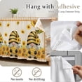 thumbnail image 6 of Sunflower Gnomes Cabinet Curtains 35"W x 35"L, Summer Botanical Bee Yellow Plaid Rustic Sink Skirt for Bathroom Vanity Kitchen Self Adhesive, Dust-Proof Privacy Curtain for Shelves Closet Laundry, 6 of 9