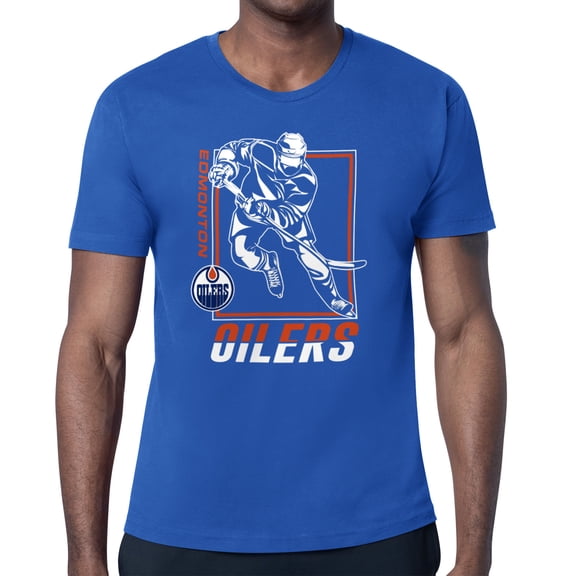 Men's Starter Royal Edmonton Oilers Player Grid T-Shirt