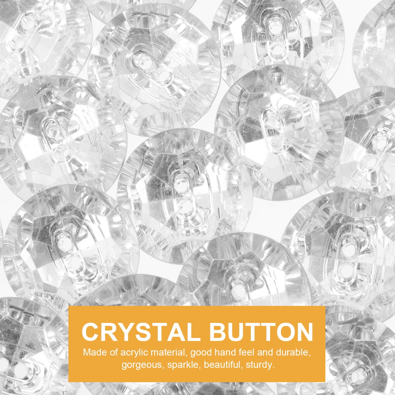200 Pcs Button Sofa Crystal DIY Crafts Headboards Acrylic Flat Rhinestone Buttons for Clothing Shirts