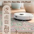 thumbnail image 6 of Design&I 5'x7' Washable Area Rug Flatweave & Daily Traffic Ready Oushak Floral Medallion With Scrolling Vine And Botanical Border for Guest Room, Lounge, Apartment, 6 of 7