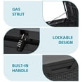 thumbnail image 5 of Uforic 100 Gallon Large Resin Deck Box, Waterproof Lockable Outdoor Storage Container for Patio Garden, Black, 5 of 8