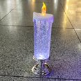 thumbnail image 2 of LED Christmas Candle with Base Flameless Candles Colorful Fantasy Crystal Candle Tourist Souvenir LED Night Lamp Battery Operated, 2 of 9