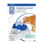 Catit, Fresh & Clear Automatic Cat Fountain, White/ Blue