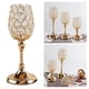 thumbnail image 2 of Candelabro moderno de metal dorado votivo, candelabro de cristal. M, 2 of 9