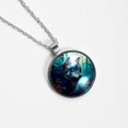 thumbnail image 4 of Wolf Glass Circular Pendant Necklace - Stylish Jewelry Necklaces for Women, 4 of 5