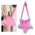 thumbnail image 3 of Fuzzy Sling Bag Felpa Cinco Puntas Milenio Otoño E Invierno Dulce Fresco Gi (Estilo 4), 3 of 9