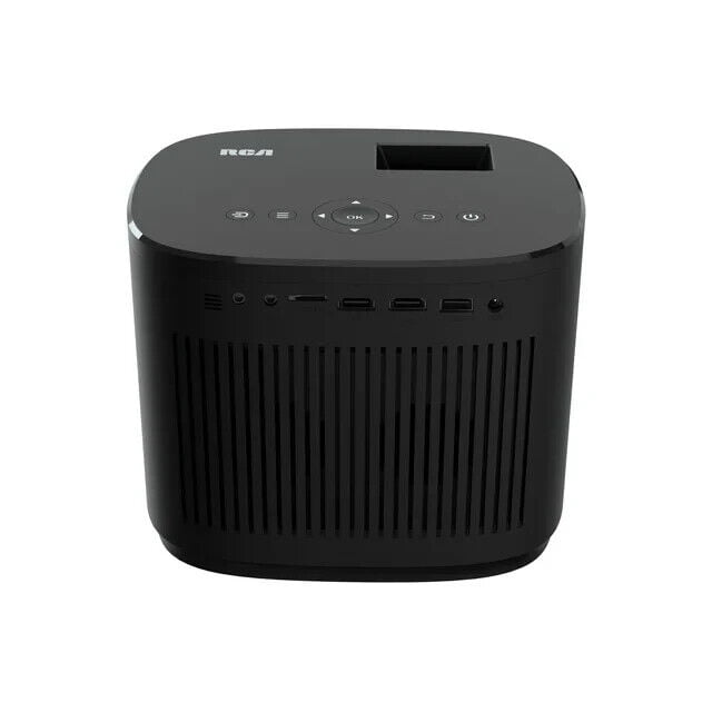 Restored RCA 720P Home Theater Projector 1280 x 720, 4" LCD technology, 120 lumens, 32" to 120" (Diagonal) RPJ181-BLACK (Refurbished)