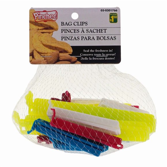 RAMA DESIGN Bag Clips, 18 Pack (Assorted Colours)