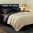 thumbnail image 2 of Lavish Home 60x70in Faux Fur Throw Blanket for Couch, Bed, or Chair (Ivory), 2 of 8
