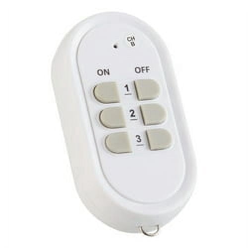 Indoor Wireless Outlets with Remote Control, White, 3 Count, by Holiday Time