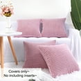 thumbnail image 6 of Unique Bargains 4-Pack Decoratiove Throw Cushion Pillow Covers Pink 20" x 20", 6 of 8