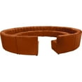 thumbnail image 3 of Meridian Furniture Limitless Cognac Velvet Modular 15 Piece Sectional, 3 of 7