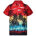 thumbnail image 3 of Camisas con estampado 3D de palmeras y mangas cortas para hombre, camisa hawaiana de gran tamaño con botones, blusas casuales de verano, camisa para hombre, 3 of 5