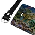 thumbnail image 2 of Tyranosaur T-Rex Jurassic Sunset Rectangle Leather Luggage Card Suitcase Carry-On ID Tag, 2 of 8