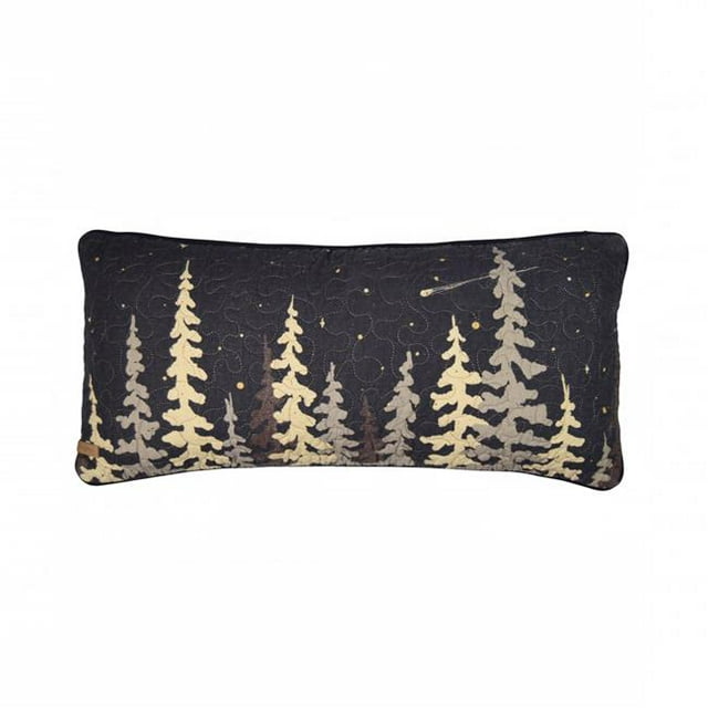 American Heritage Textiles 61217 11 x 22 in. Moonlit Cabin Rectangle Decorative Pillow, Multi Color