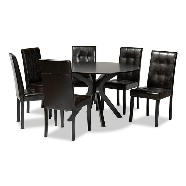 Baxton Studio Marie Modern and Contemporary Dark Brown Faux