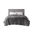 thumbnail image 3 of OLLIIX Serta Plush Heated Blanket, Dark Gray, Polyester, Twin, 3 of 7