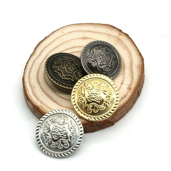 HINTRMENT 30Pcs Dark Grey Copper Buttons for Fashion 15mm 20mm 25mm