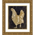 thumbnail image 1 of Peter, Christopher 12x14 Gold Ornate Wood Framed with Double Matting Museum Art Print Titled - Chicken Cameo, 1 of 4