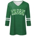 thumbnail image 4 of Womens Pullover St Patrick'S Day Graphic Print V Neck 3/4 Sleeve Womens Athletic Tops,Green,M, 4 of 4