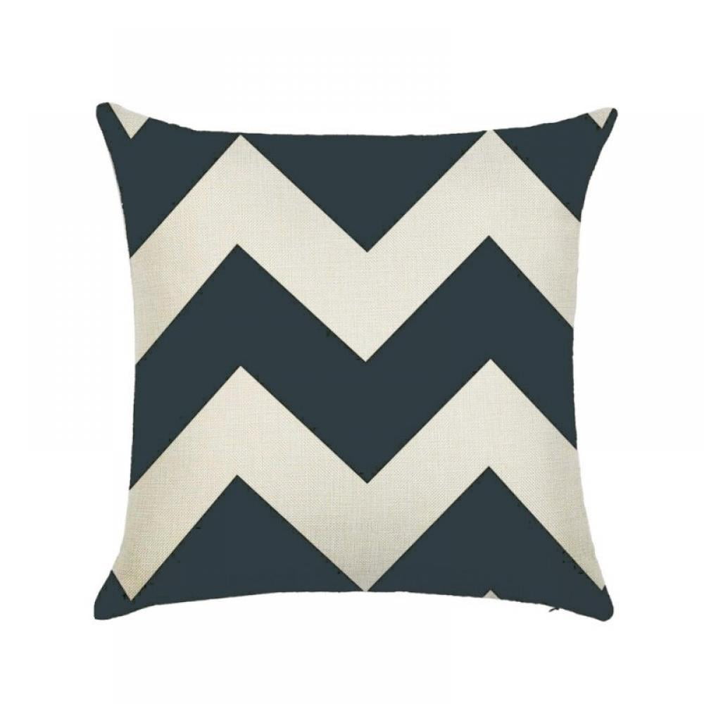 Throw Pillow Covers 17x17 Inch,Geometric Wave Decorative Couch Pillow