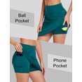 thumbnail image 4 of Pinspark Skorts for Woman with 4 Pockets Golf Skirts Knee Length High Waisted Tennis Skirt Built-in Shorts, 4 of 6