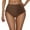 Brown, variant on Alkepwun High Waisted Bikini Bottoms Women Modest Full Coverage Ruched Bathing Suit Bottoms Drawstring Ruched Swimsuit Briefs