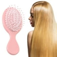 5PC Wet Brush Mini Hair Brush, Pink - Travel Hair Brush - Ultra-Soft
