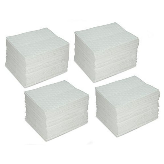 AABACO Oil Only ABSORBENT PADS  Light Weight Sheets 200ct Per Pack 15 x 17 Inch LightWeight Absorbing Sheets for OIL and FUEL SPILLS  Repels Water 24 Gallon Absorbency  Cleanup & Automotive 800