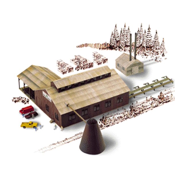 Walthers Cornerstone Mountain Lumber Co. Sawmill Kit N Walmart