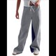 thumbnail image 1 of Pantalones de Rayas de Tiro Bajo para Mujer, Estilo Bohemio, con Cordón Ajustable y Pernera . Azul Marino L, 1 of 10