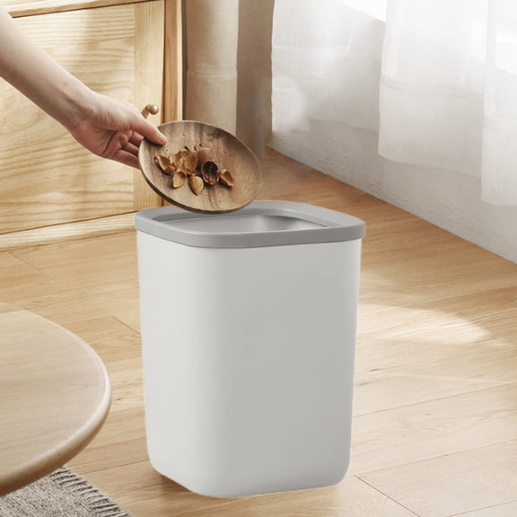 Coorders Bathroom Trash Can Small Garbage Can Plastic Wastebasket Trash For Toilet Office Bedroom Living Room With Pressure Ring