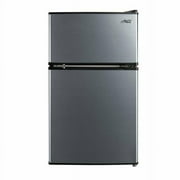 Arctic King 3.2 Cu Ft Two Door Compact Refrigerator Freezer Stainless Steel, NEW