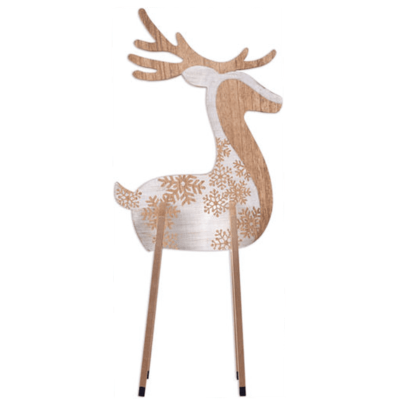 Sunset Vista Designs Winter Wonderland Rustic Holiday Décor, 32-Inches, Reindeer Christmas Decoration