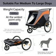 thumbnail image 3 of imerelez 2-in-1 Bike Trailer & Push Cart for Pets - Detachable Bike Hitch & Push Handle Included - Quick Release Wheel, Internal Leash, Dual Cup Pockets and Underneath Storage Bag, 3 of 9